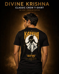 Divine Kanha Lord Krishna Printed Classic Crew T-Shirt – Unisex