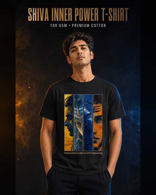 Shiva Inner Power Printed T-Shirt – Unisex Classic Crew Neck