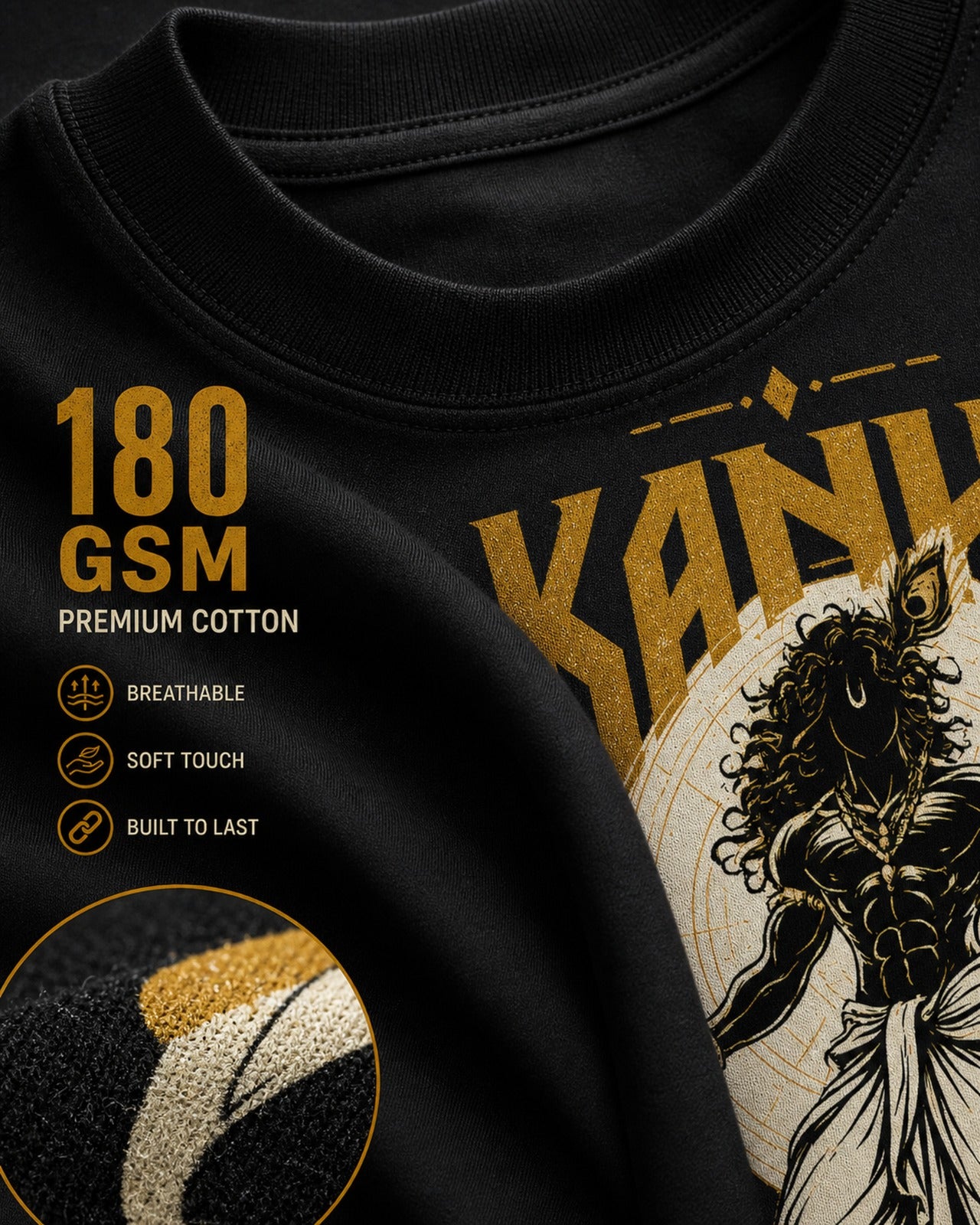 Divine Krishana Oversized Standard T-Shirt