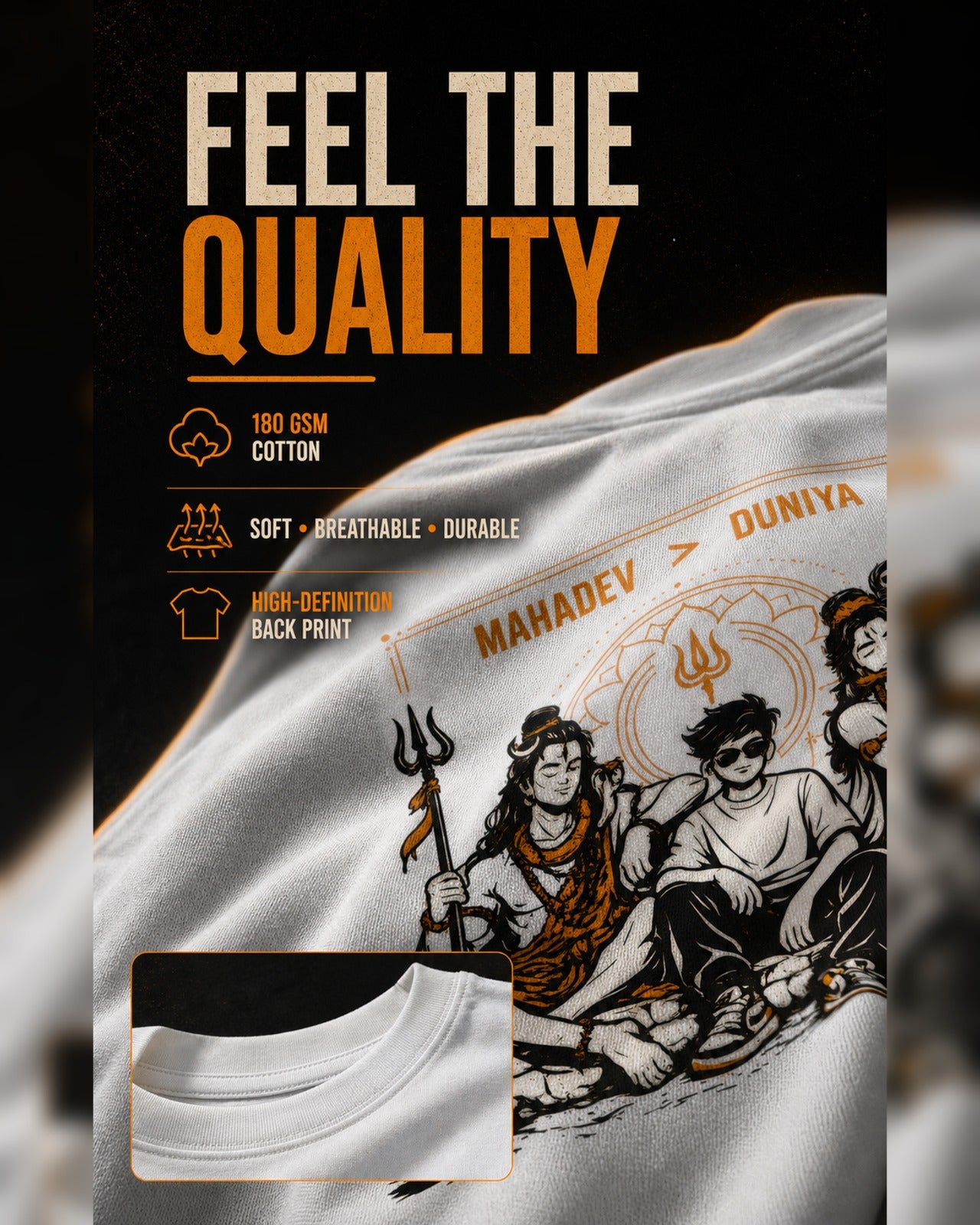 Mahadev Duniya Graphic Oversized T-Shirt – Shiva Krishna Edition