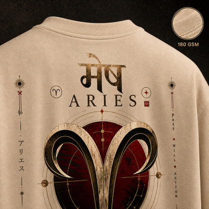 Mesh Rashi Aries Unisex Oversized Standard T-Shirt