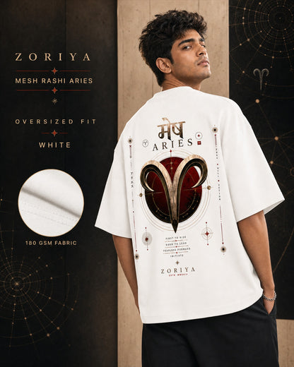 Mesh Rashi Aries Unisex Oversized Standard T-Shirt