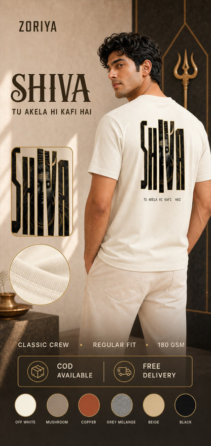 Shiva Typography Classic Crew T-Shirt