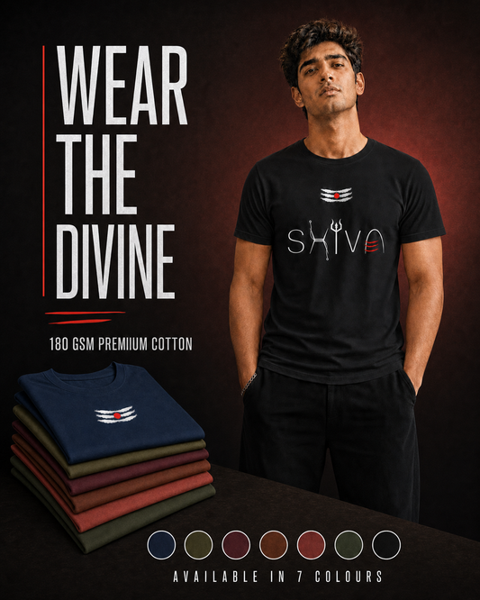 Shiva Awakening Unisex Printed Classic Crew T-Shirt